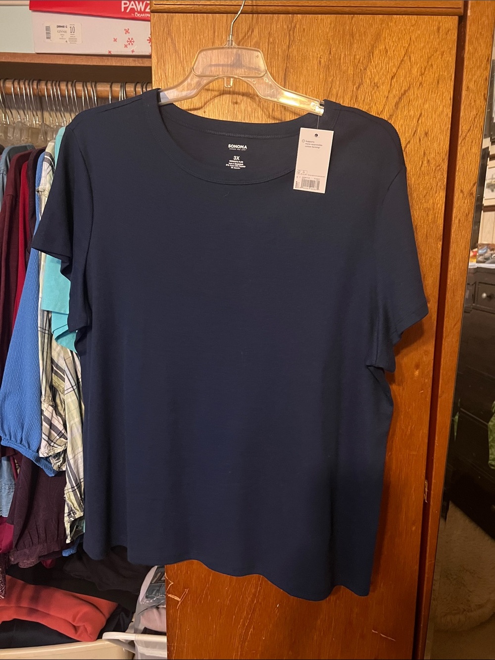 Sonoma Navy Short Sleeve Crewneck Top